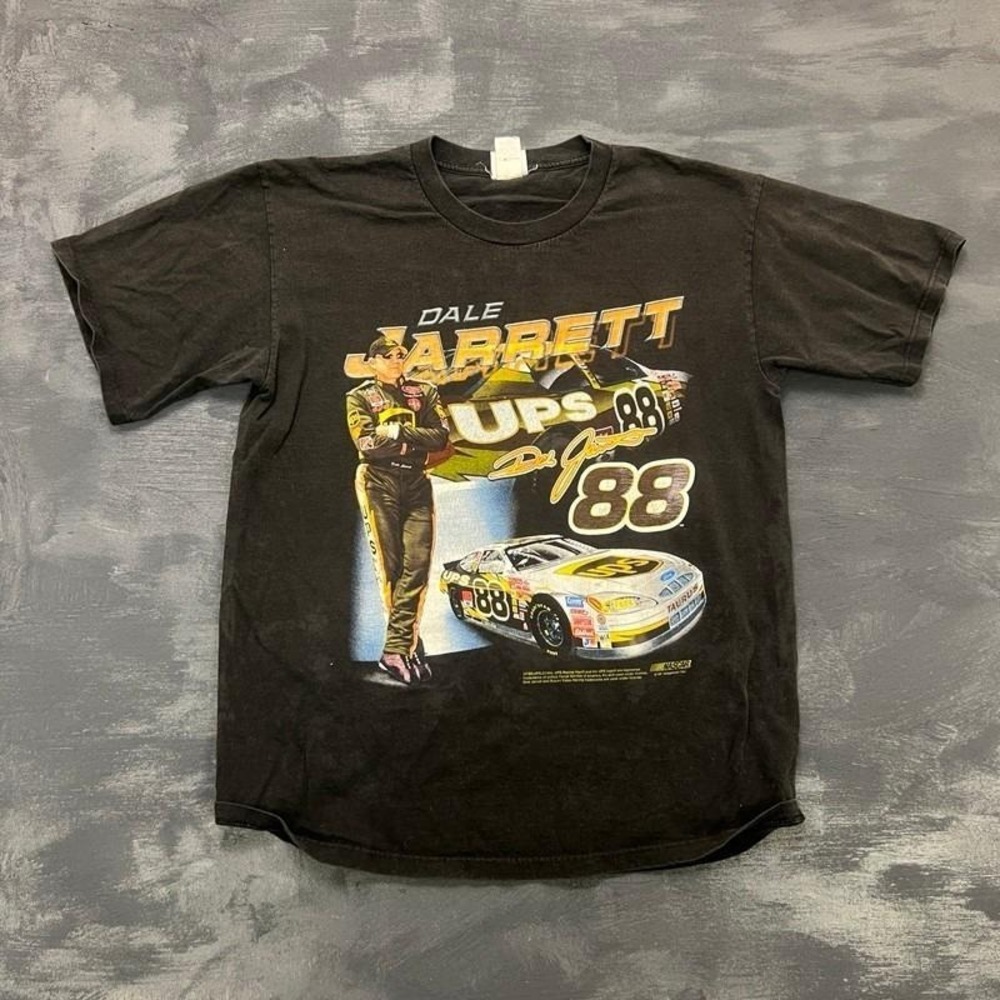 Vintage Dale Jarrett Shirt Mens Large Black‎ 2000s Y2K Nascar UPS